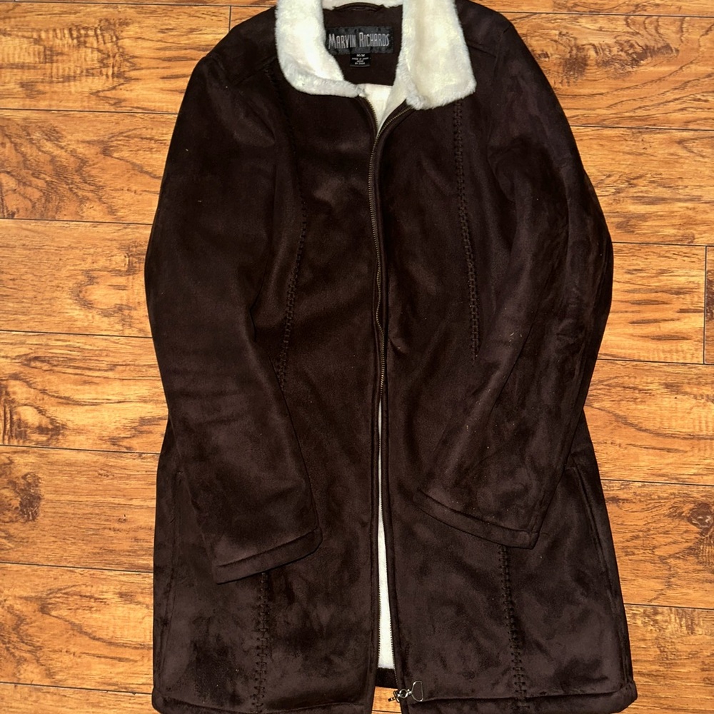 Marvin Richards Fur Lined Trenchcoat Quilted Jacket Woman’s Medium